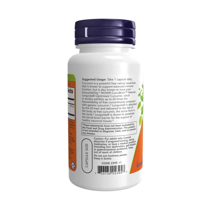나우푸드 커큐브레인 400mg 베지 캡슐, 50정 후기 분석 - 캡슐 제형 상세 컷