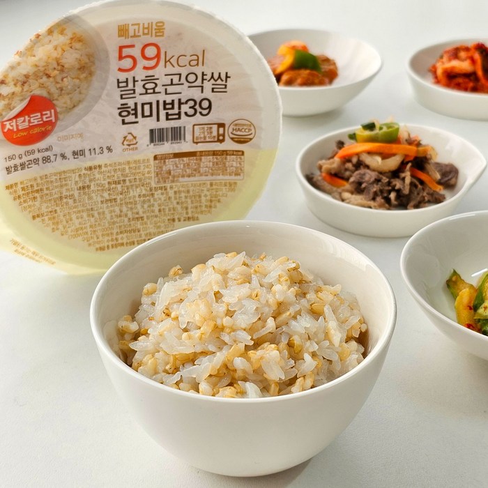빼고비움 최저 칼로리 100g당 39kcal 발효곤약쌀현미밥39 후기 분석 - 식단 구성