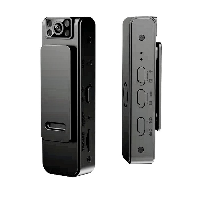 인트로닉스 바디캠 1080P 초소형 카메라 녹음, 블랙박스, 블랙, SD카드+젠더 - 액션캠