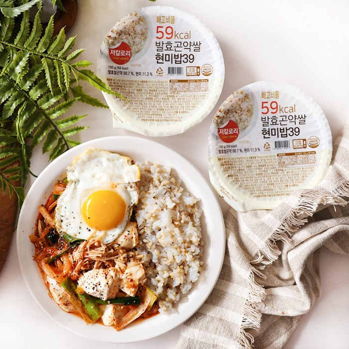 빼고비움 최저 칼로리 100g당 39kcal 발효곤약쌀현미밥39 후기 분석 - 조리 예시2