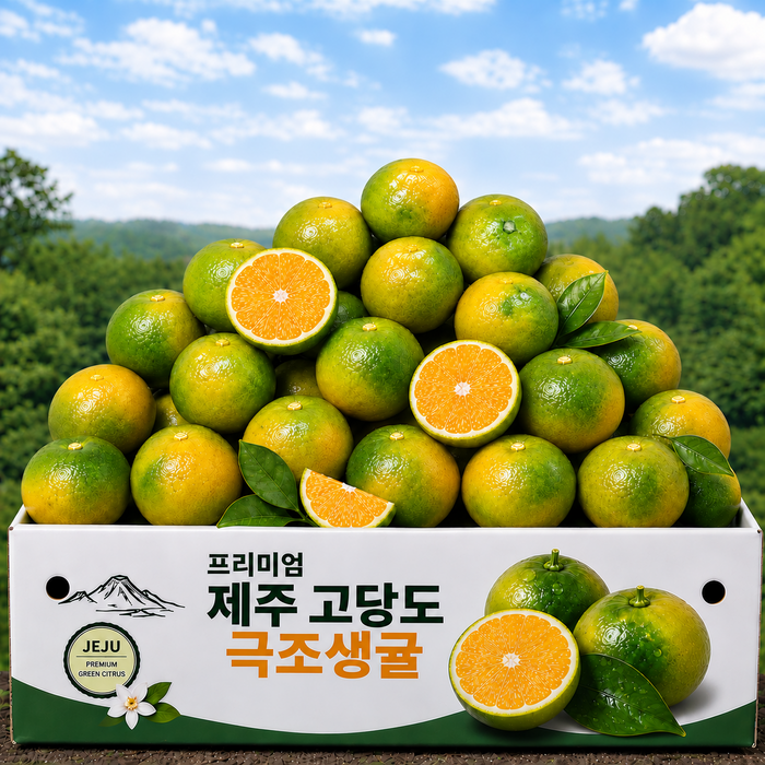 [단독초특가] 제주 당도좋은 첫 극조생귤 그린귤, 1박스, 5kg(로얄과)