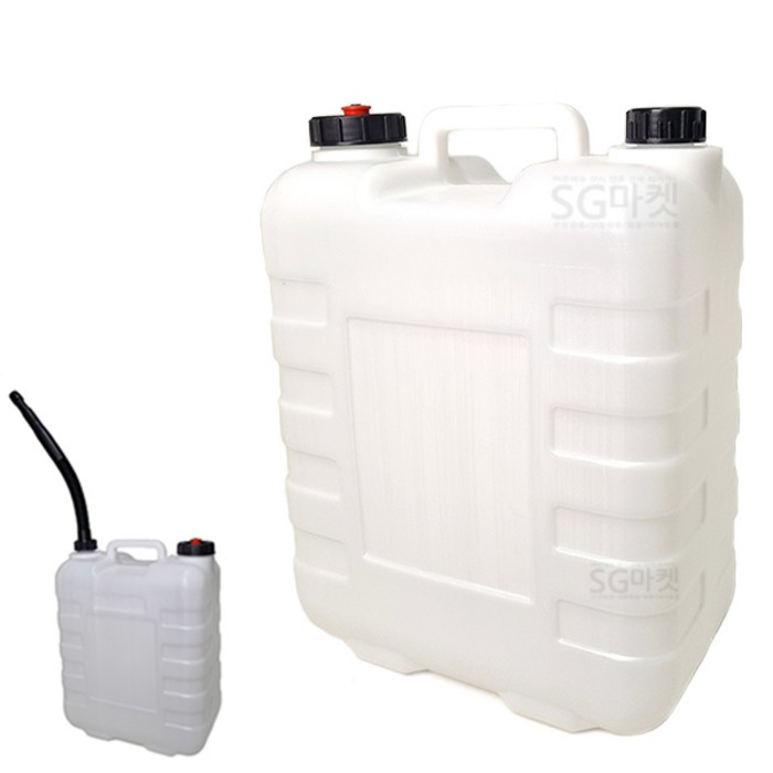 화이트 기름통20L / 연료통 등유통 말통 캠핑 자바라 석유, 1개 - 석유통