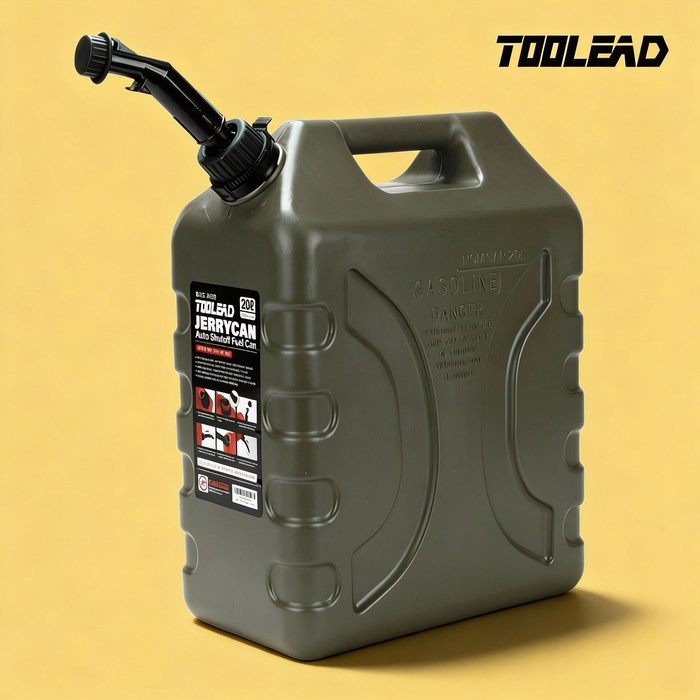 툴리드 제리캔 기름통 캠핑 등유통 휘발유 석유 연료통, 카키20L, 1개 - 석유통