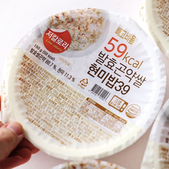 빼고비움 최저 칼로리 100g당 39kcal 발효곤약쌀현미밥39 후기 분석 - 영양 정보