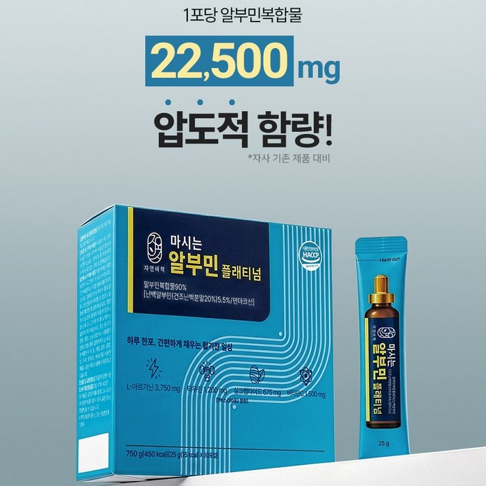마시는 알부민 100%정품 식약처 HACCP인증 후기 분석 - 영양 성분 상세