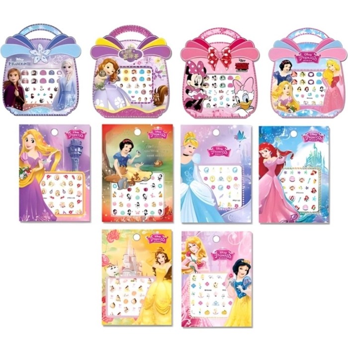 Johane Shop Special Discount 10 Kinds Kids Kids Toddler Nail Stickers Frozen Princess Character