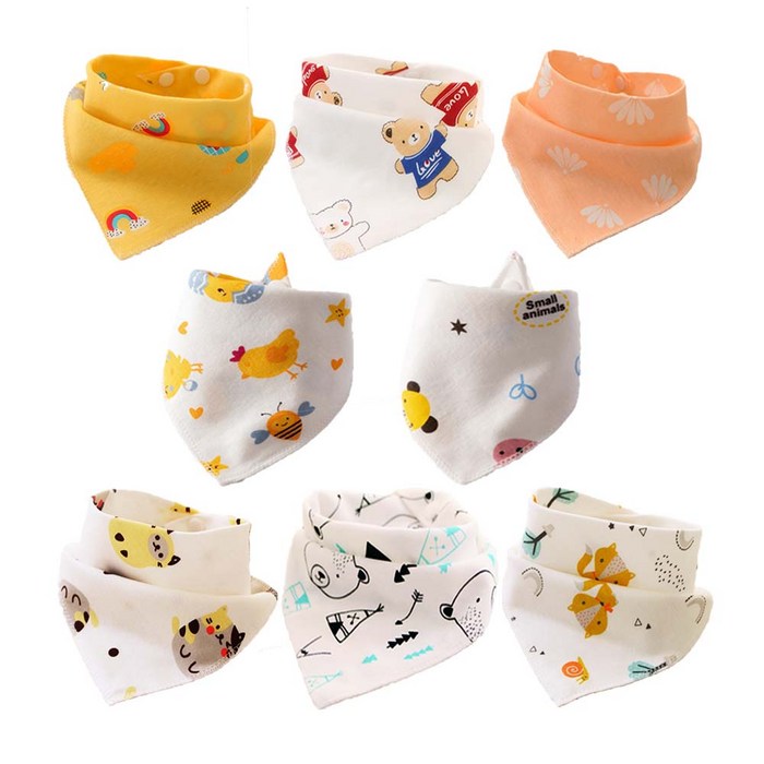 Kanseong Factory triangular pure cotton two-button bib 8 types