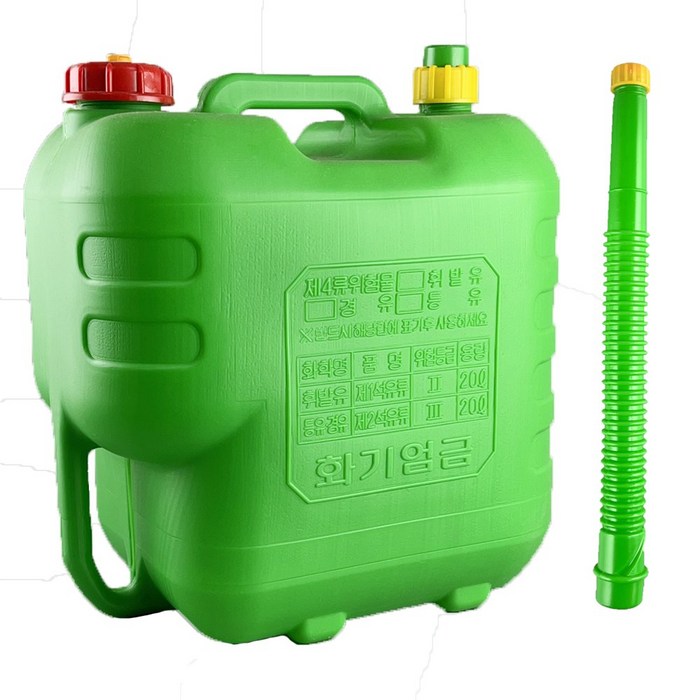 형창플라스틱 석유통 20L 색상 4종, 선택1 가방자바라 20L (녹색), 1개 - 석유통