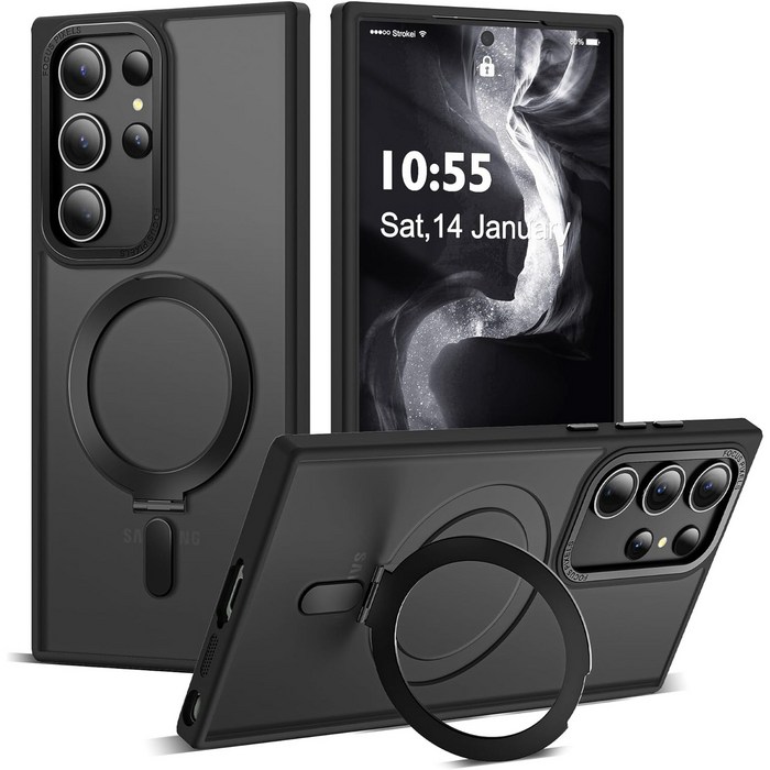 헤미션 갤럭시 S26/S24/S23 플러스 울트라 맥세이프 케이스 with 거치대 - 맥세이프 케이스