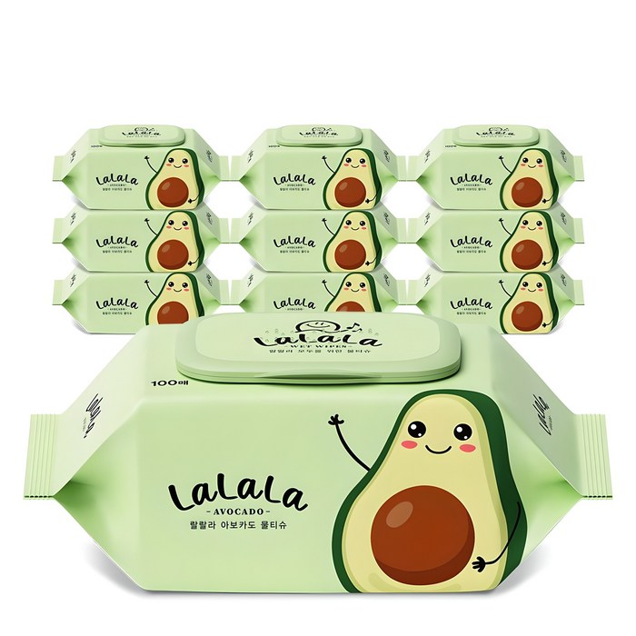 Lalala Avocado Wipes Cap Type