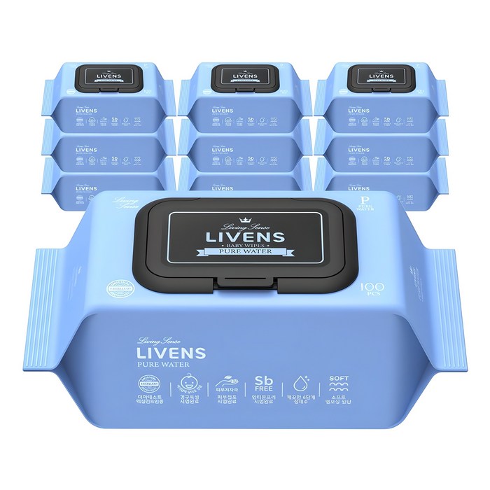 Reeves Pure Water Baby Wipes Embossed Cap Type