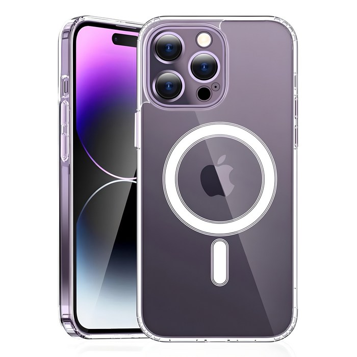 큐빅스 변색방지 맥세이프 호환 실리콘 젤리 휴대폰 케이스 - 맥세이프 케이스