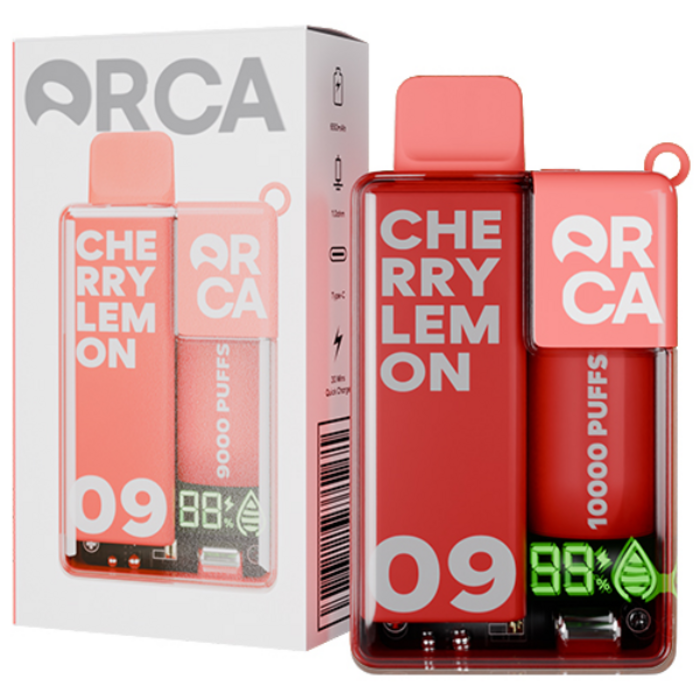 오르카에어 10K 대용량 일회용 전자담배 10000퍼프 무니코틴 입호흡 전담, 09 체리 레몬, 1개 대표 이미지 - 일회용 전자담배 추천