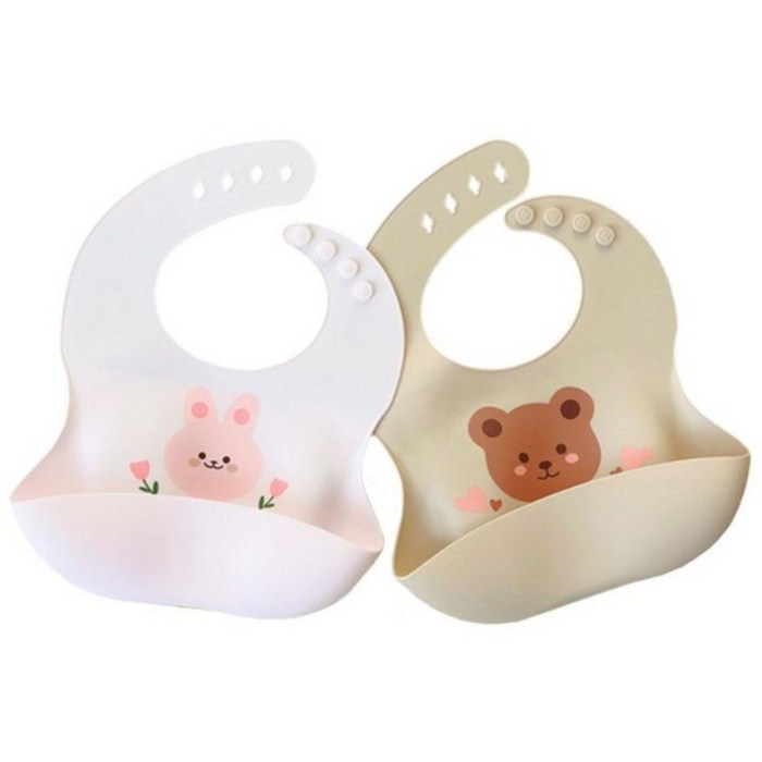 Tublier Silicone Baby Baby Bib Set of 2 Baby Bibs KC Certification