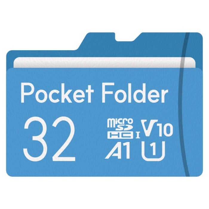 포켓폴더 Pocket Folder 마이크로 SD카드 MSD UHS-I C10 Fit, 1개, 32GB