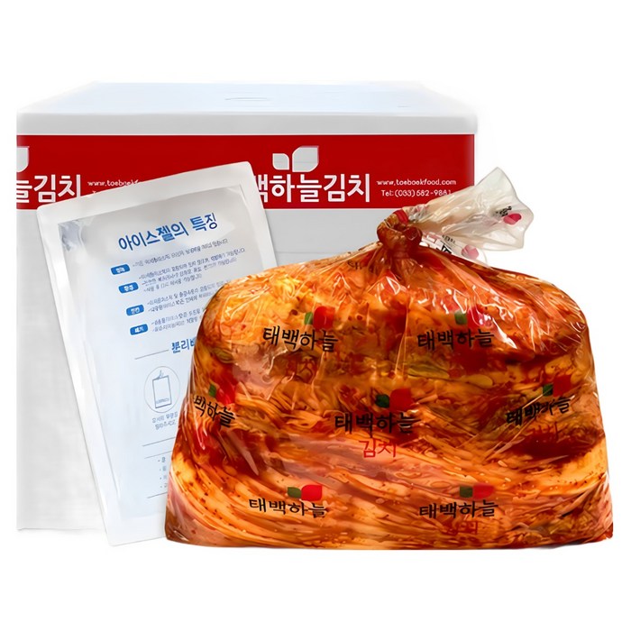 태백하늘김치 김장 포기김치 국산100% /무료배송, 10kg 후기 분석 - 신선하게 포장된 배추김치 비주얼