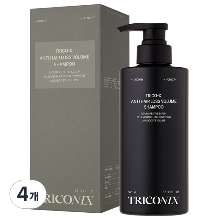 트리코닉스 트리코엑스 볼륨 샴푸, 4개, 500ml