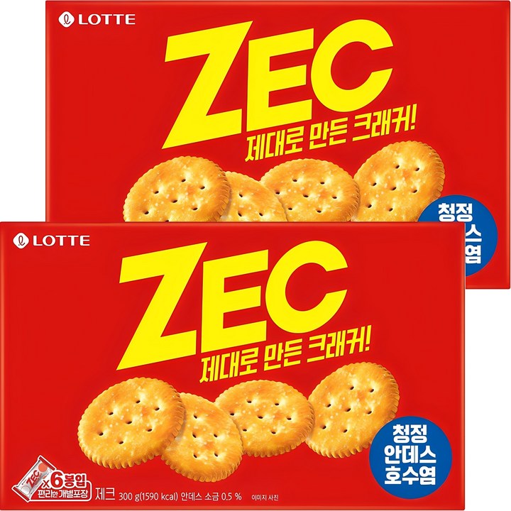 롯데제과 제크오리지날, 300g, 2개