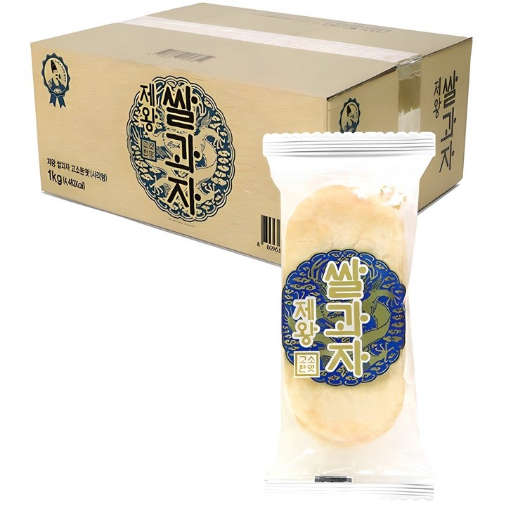제왕 쌀과자 고소한맛 사각, 1kg, 1개