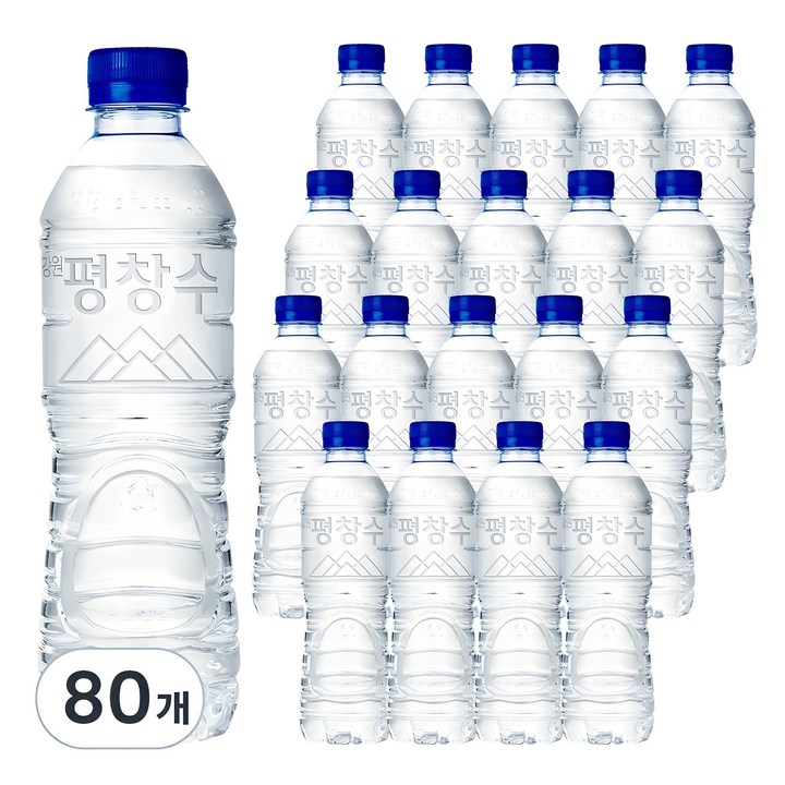 평창수 무라벨 생수, 500ml, 80개