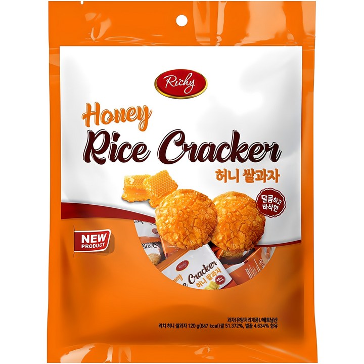 Richy 허니 쌀과자, 120g, 1개