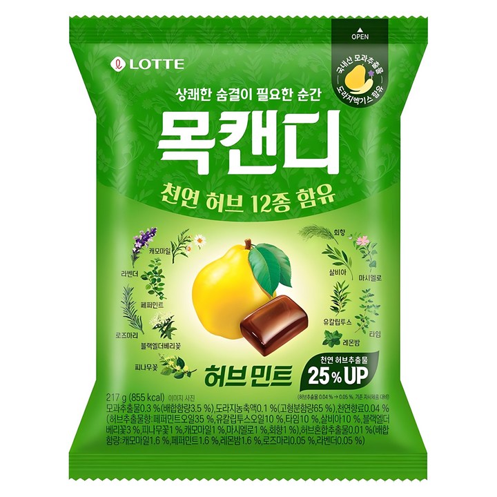 목캔디 허브 민트, 217g, 1개