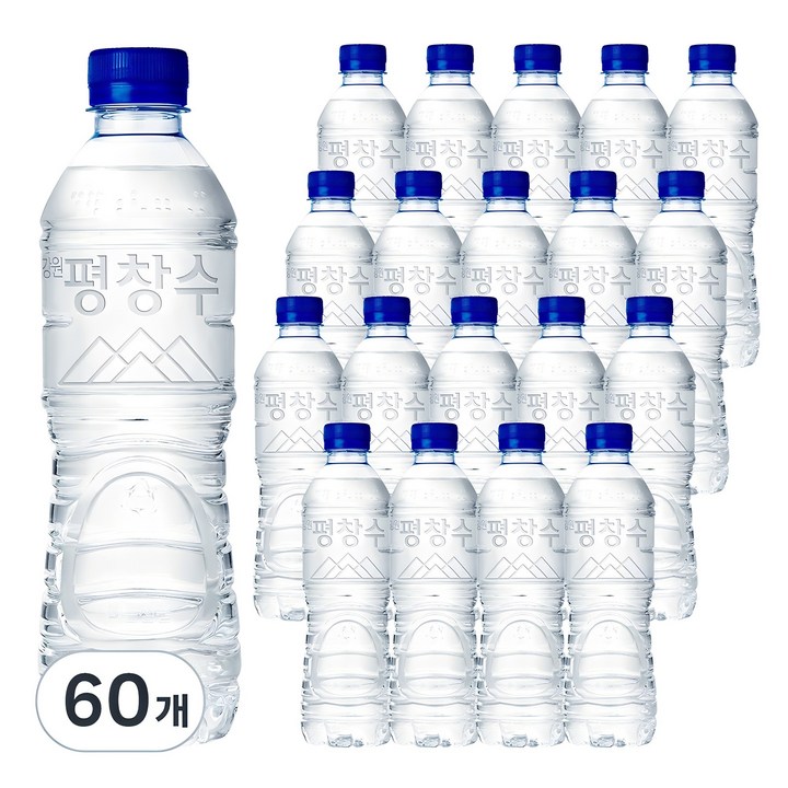 평창수 생수 무라벨, 500ml, 60개