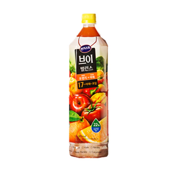 해태 브이밸런스 오렌지+야채, 1.5L, 3개