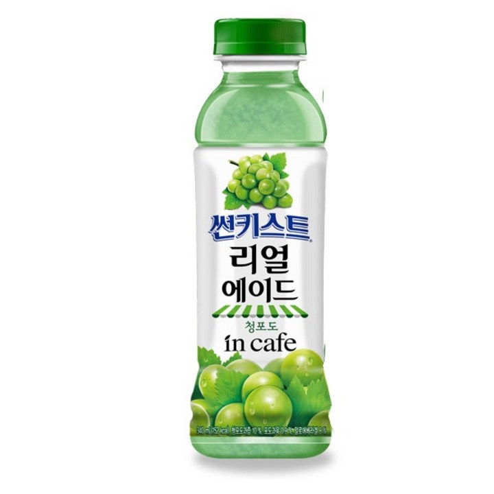 썬키스트 청포도 리얼 에이드, 340ml, 24개