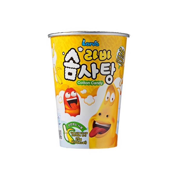 라바 솜사탕컵 바나나향, 25g, 4개