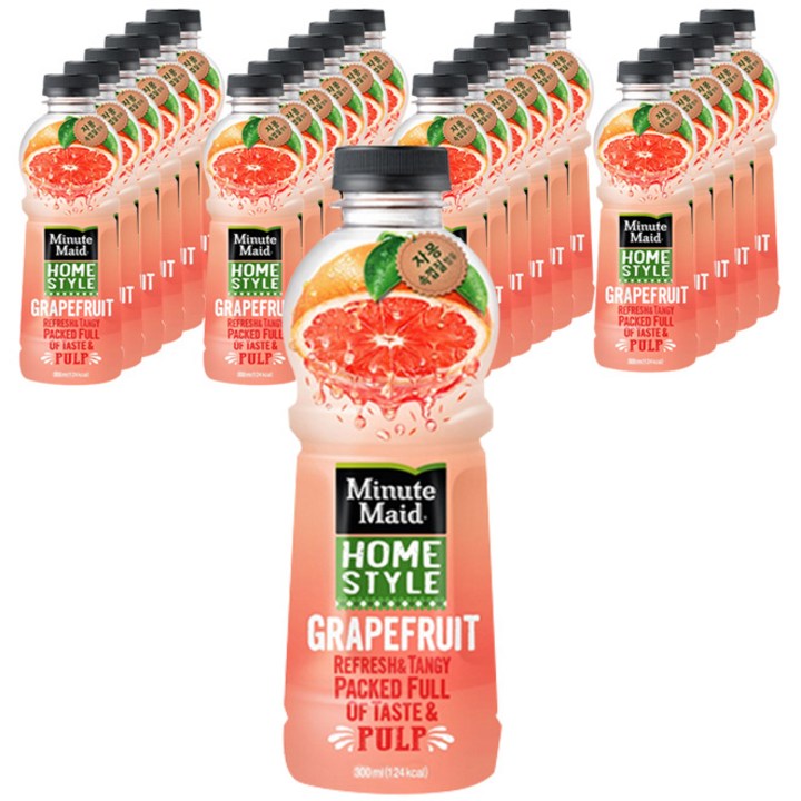 미닛메이드 홈스타일 자몽주스, 300ml, 24개