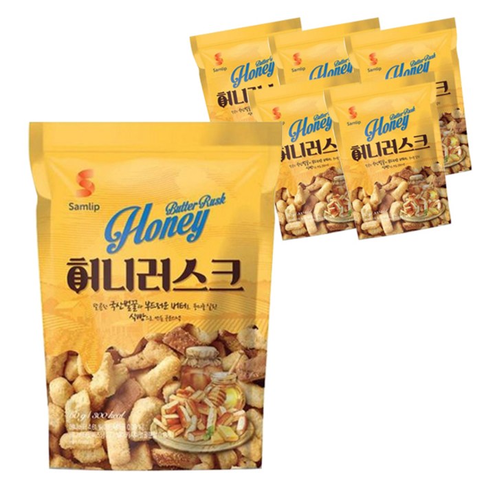 삼립 허니버터러스크, 60g, 6개