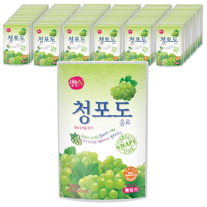 생활엔 청포도 음료, 100ml, 90개입