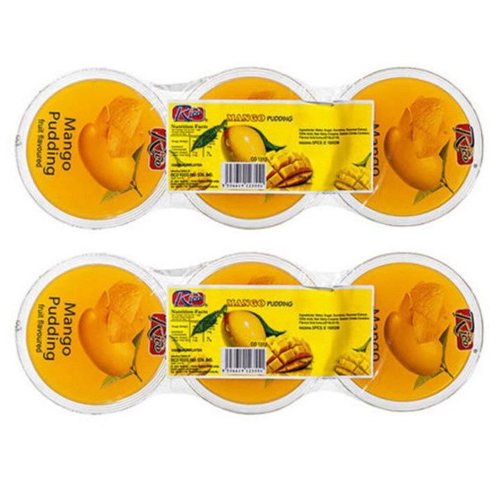 리코푸딩 과일맛 컵푸딩 망고, 100g, 6개