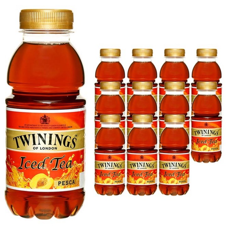 트와이닝 복숭아 아이스티, 330ml, 12개