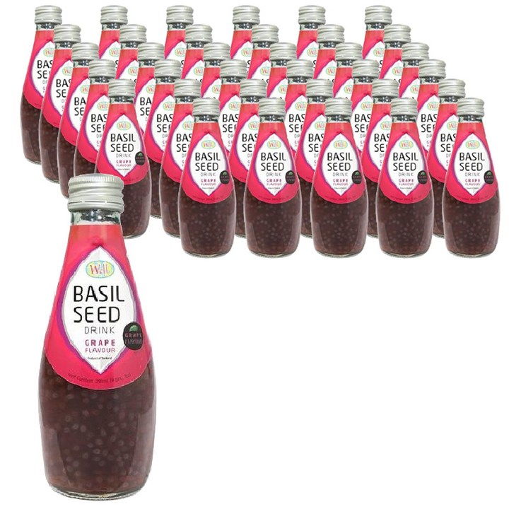 웰 바질시드 포도 플레이버 주스, 290ml, 24개