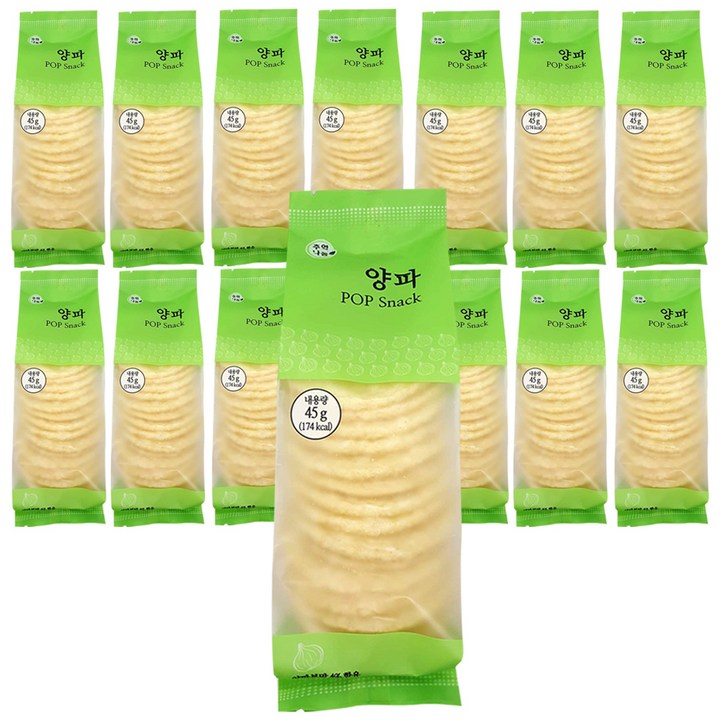 우주통상 추억나눔 양파 팝스낵, 45g, 15개