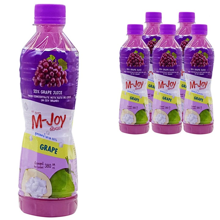 월드푸드 포도농축주스 나타드코코, 380ml, 6개