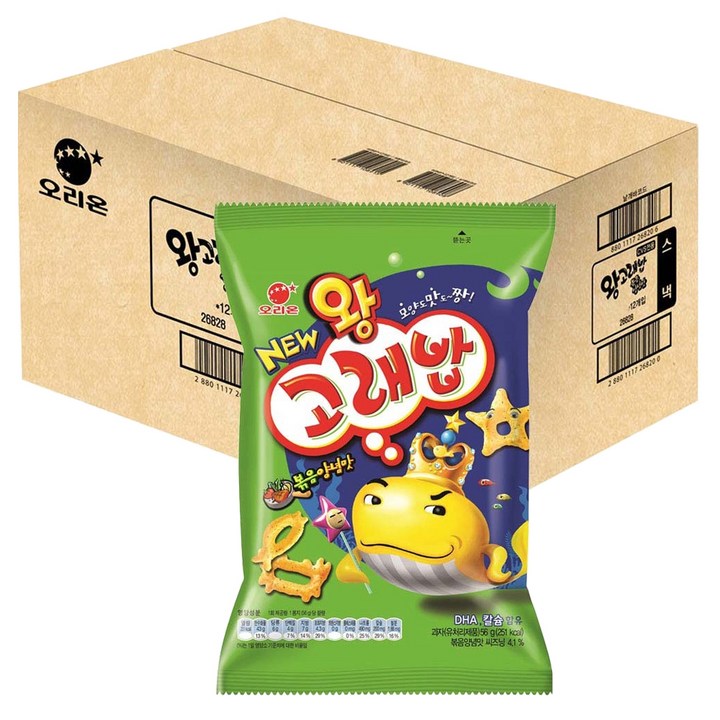 오리온 왕고래밥 볶음양념맛, 56g, 12개