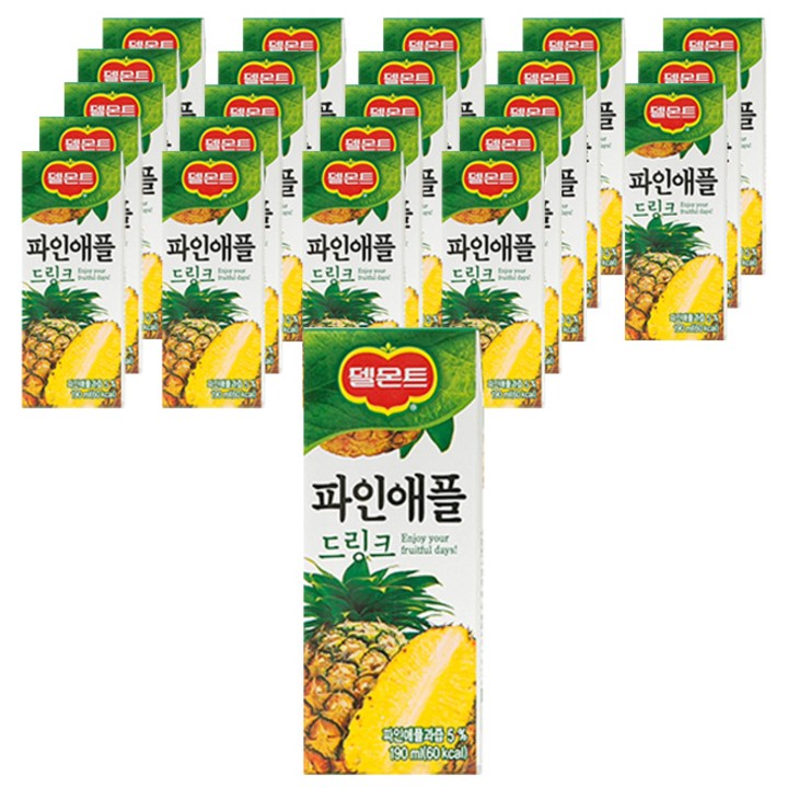 델몬트 파인애플 드링크, 190ml, 24개