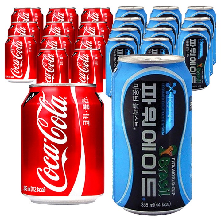코카콜라 업소용 245ml x 12p + 파워에이드 마운틴블라스트 355ml x 12p, 1세트