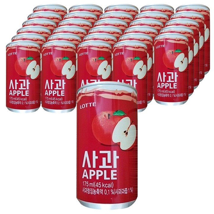 롯데칠성음료 사과 주스, 175ml, 30개