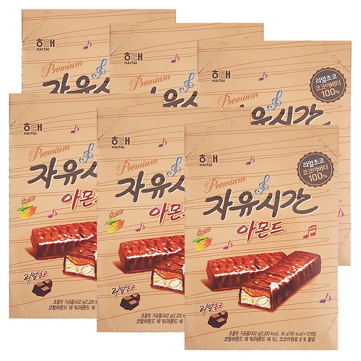자유시간 아몬드 초코바, 36g, 72개