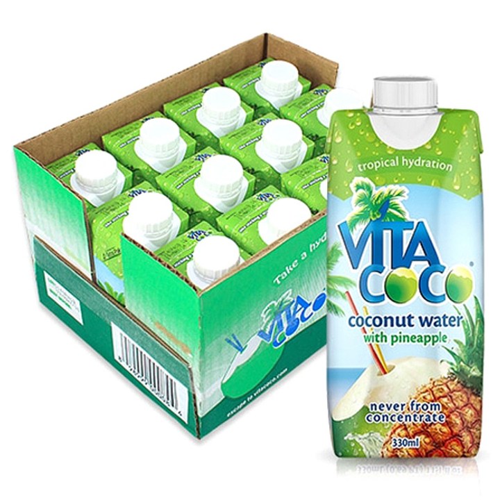 비타코코 프리미엄 코코넛워터 파인애플, 330ml, 12개