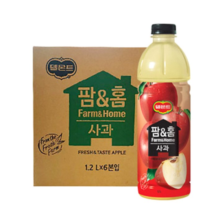 델몬트 팜앤홈 사과 음료, 1.2L, 6개
