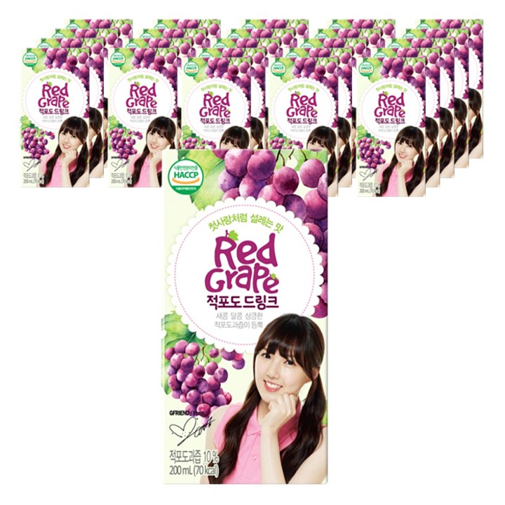 연세우유 적포도 드링크, 200ml, 24개
