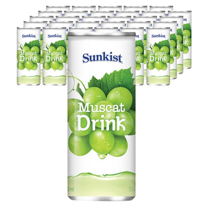썬키스트 머스캣 드링크 청포도 주스, 180ml, 30개