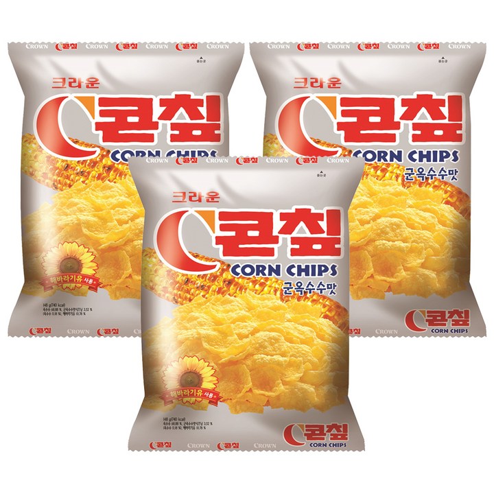 콘칲 군옥수수맛, 148g, 3개