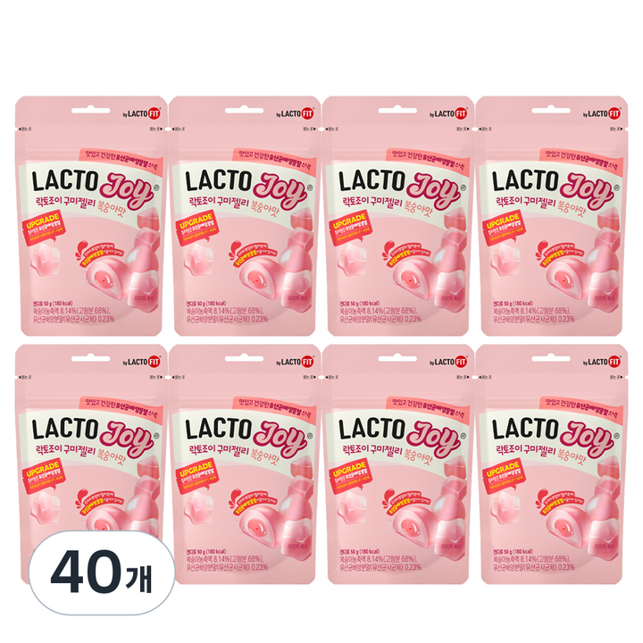 락토조이 구미 젤리 복숭아맛, 50g, 40개