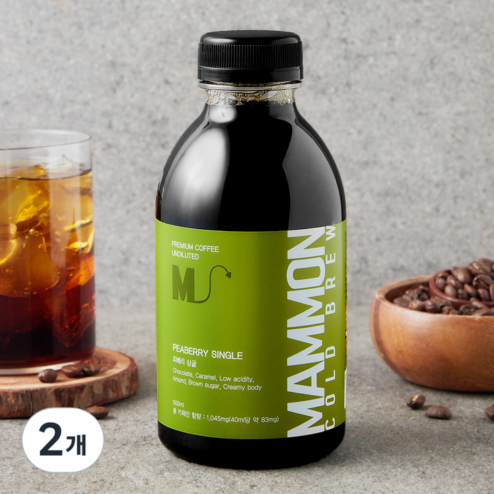 훔볼트 마몬 브라질 피베리 싱글 콜드브루 커피원액, 2개, 500ml